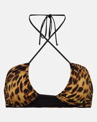 Stella McCartney Top bikini con stampa Multicolore