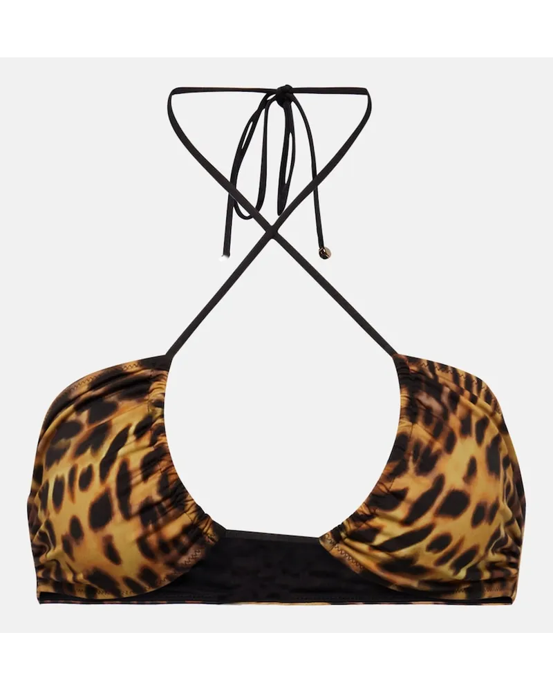Stella McCartney Top bikini con stampa Multicolore