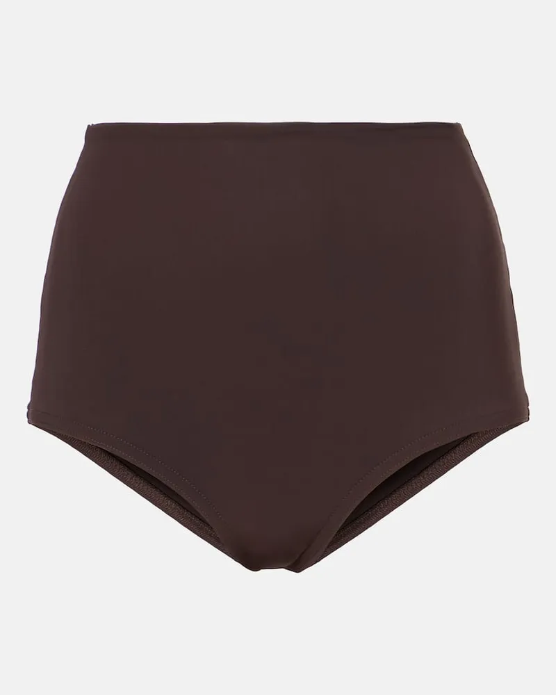 Karla Colletto Slip bikini a vita alta Marrone