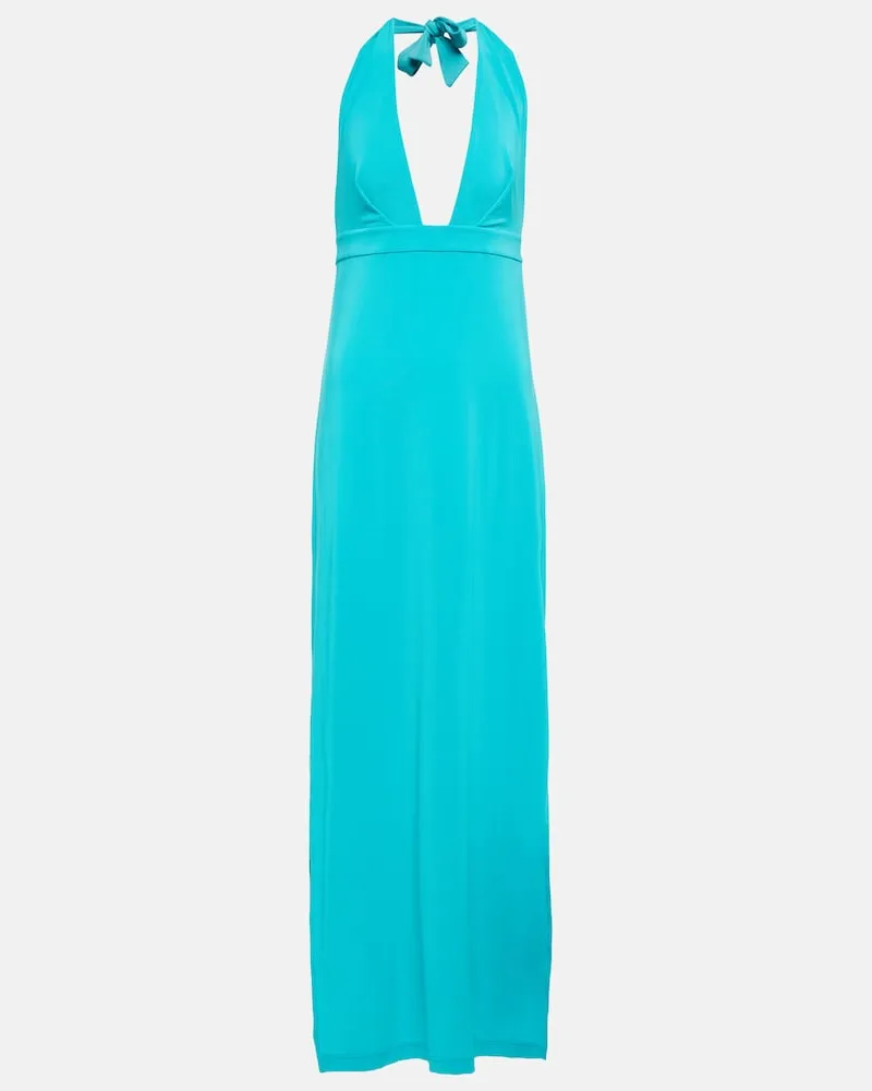 Max Mara Abito lungo in jersey Bianco