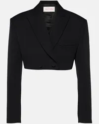 Valentino Garavani Blazer cropped in lana vergine Nero