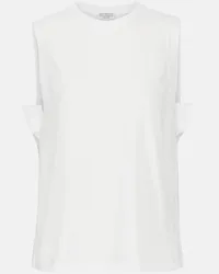 Brunello Cucinelli Tank top in misto cotone Bianco