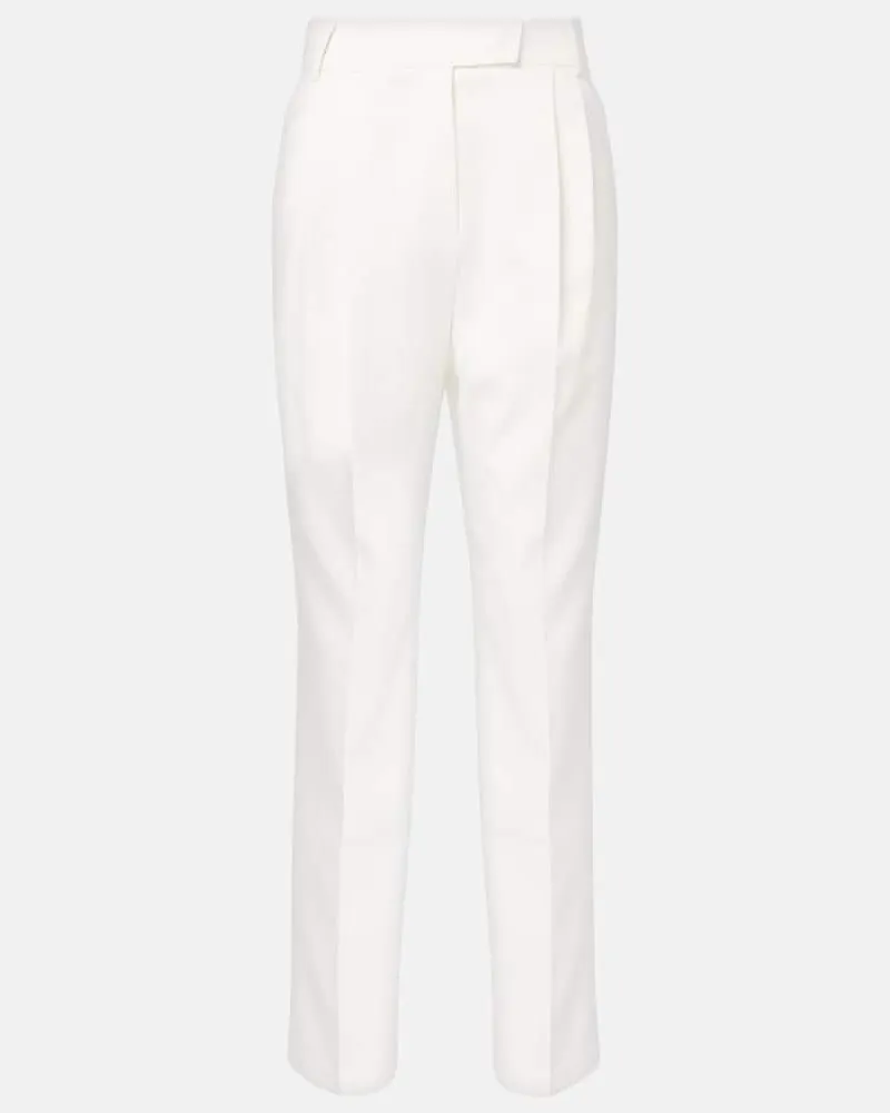 FRANKIE Shop Pantaloni regular Bea a vita alta Bianco