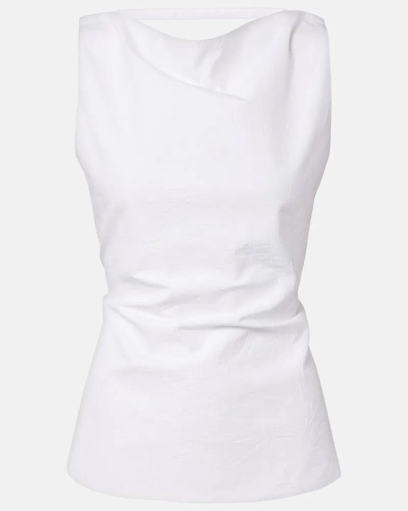 Róhe RÃ³he Top in misto cotone Bianco