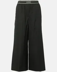 Loewe Pantaloni a gamba larga in lana Grigio