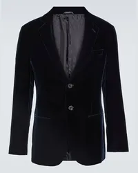 Giorgio Armani Blazer da smoking in velluto Blu