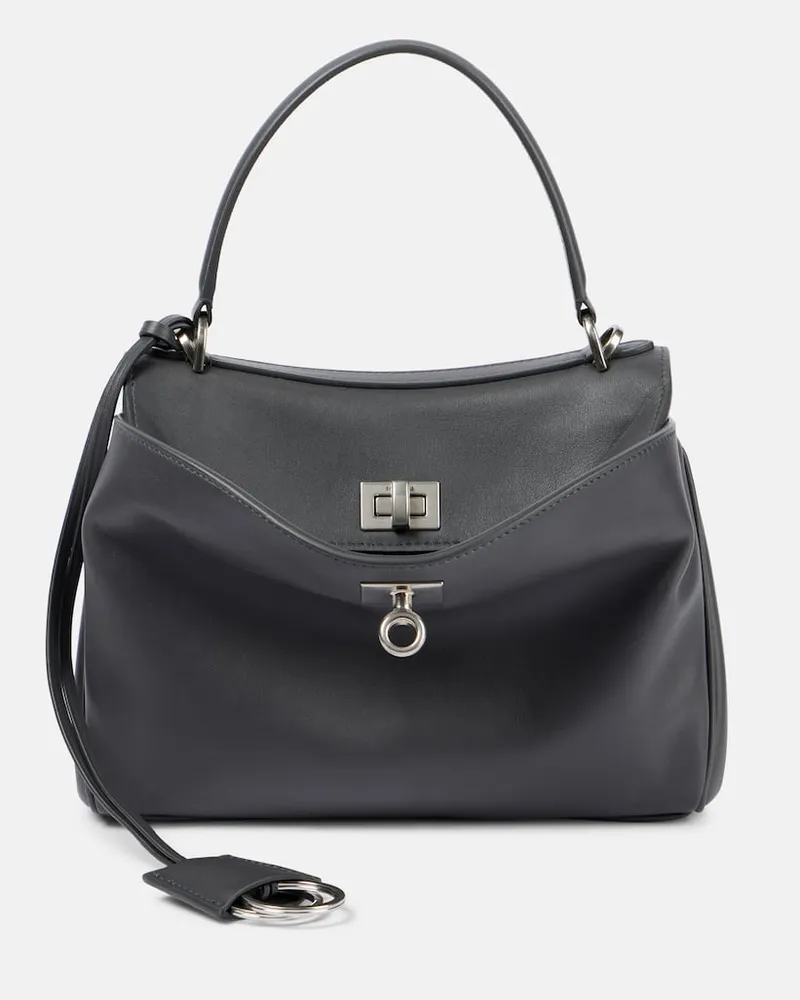 Balenciaga Borsa Rodeo Mini in pelle Grigio