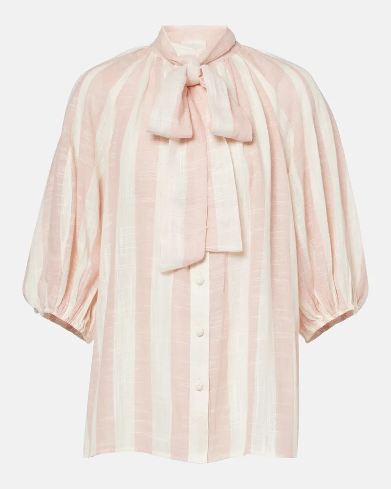 Zimmermann Blusa Acacia con fiocco Rosa