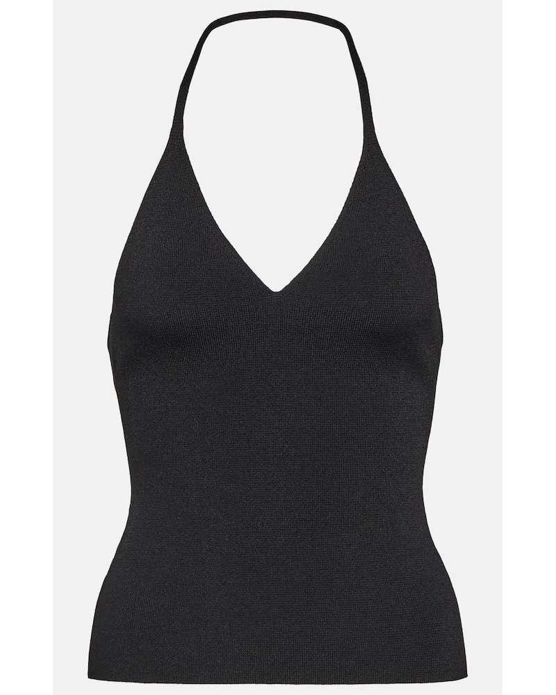 KHAITE Top Thaiane con scollo allâamericana Nero