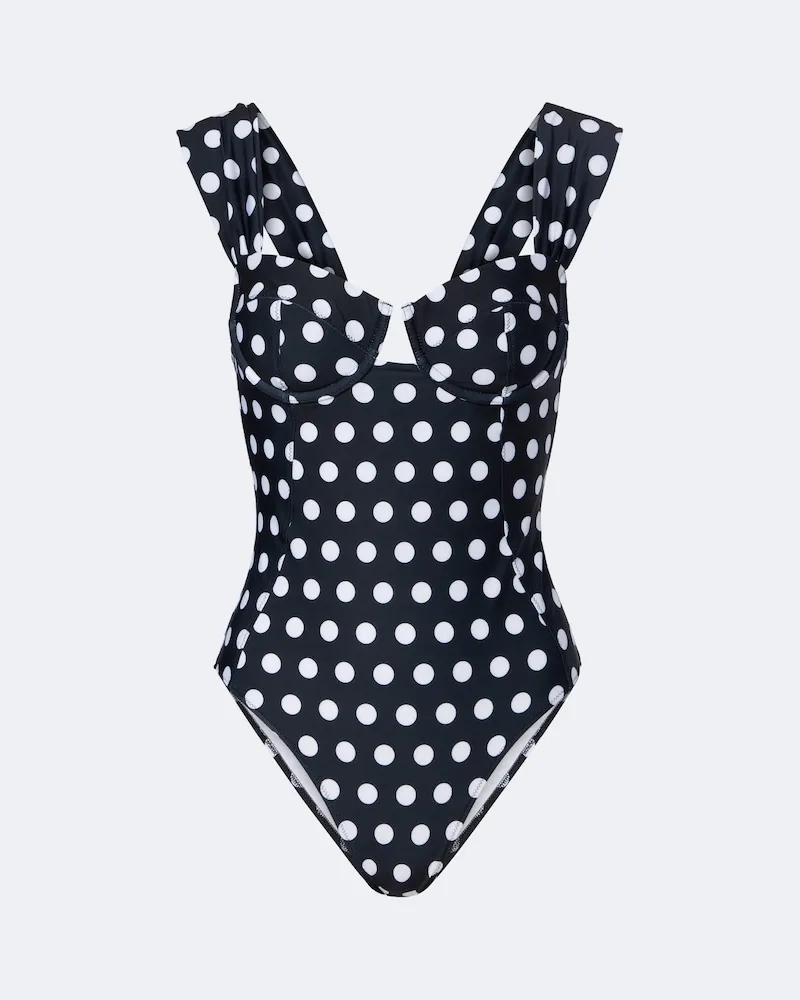 Alexandra Miro Costume intero Lyra a pois Nero
