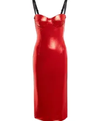 Dolce & Gabbana Abito bustier metallizzato Rosso