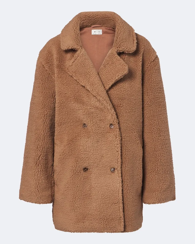 The Upside Cappotto Gracie in teddy Marrone
