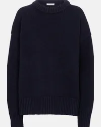 The Row Pullover Ophelia in lana e cashmere Blu