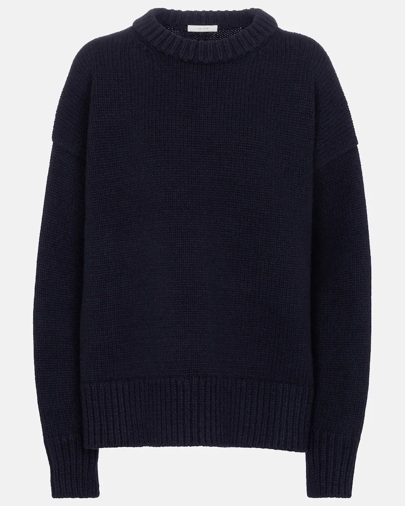 The Row Pullover Ophelia in lana e cashmere Blu