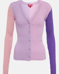 STAUD Cardigan Cargo in maglia a coste Multicolore