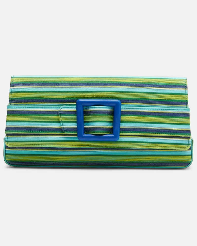 Manolo Blahnik Clutch Maygot Small a righe Multicolore