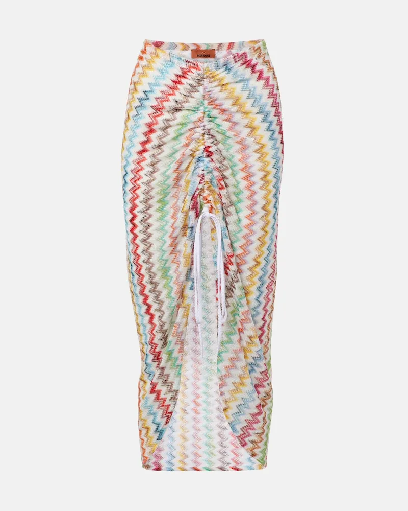 Missoni Gonna midi asimmetrica a zig zag Multicolore