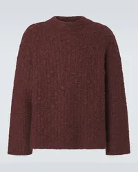 Jil Sander Pullover in misto mohair Borgogna