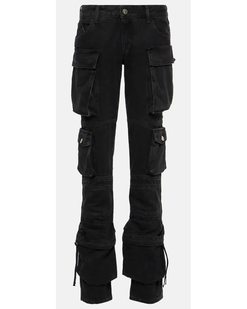 ATTICO Jeans cargo regular a vita bassa Nero
