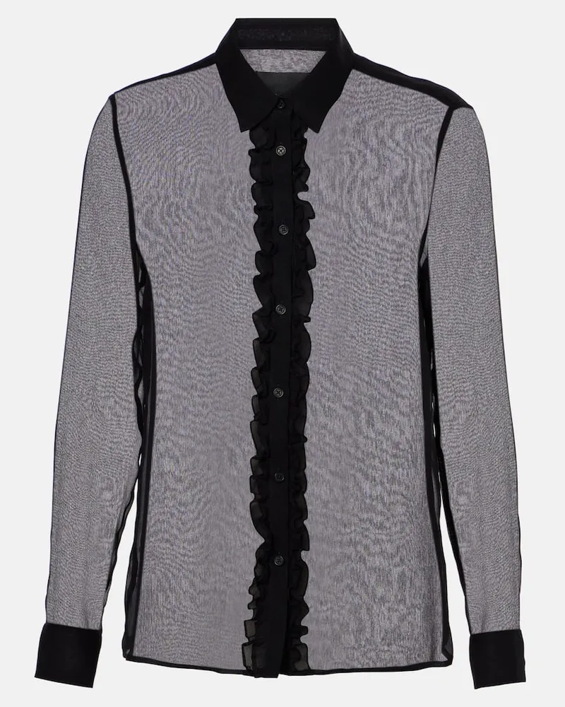 Nili Lotan Camicia Kris in seta Nero