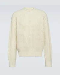 Loro Piana Pullover in maglia a coste di cashmere Neutro