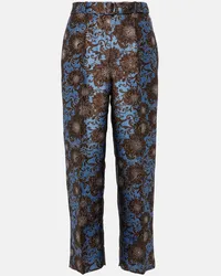 Max Mara Pantaloni Elio in jacquard Blu