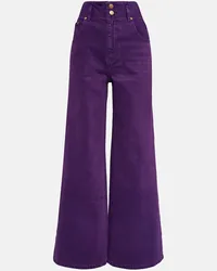 Ulla Johnson Jeans Margot a gamba larga e vita alta Viola