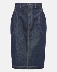 Alaïa Alaïa Gonna a tubino di jeans Blu