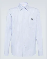 Valentino Garavani Camicia in cotone a righe Bianco