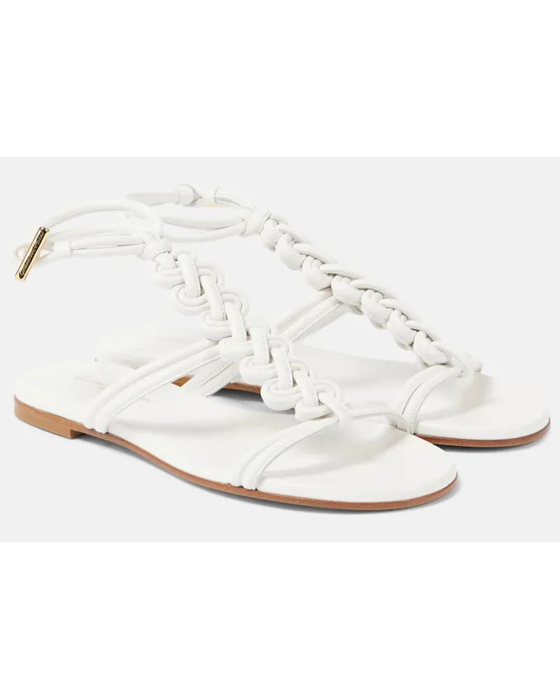 Gianvito Rossi Sandali Capua in pelle Bianco