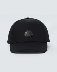 Moncler Cappello da baseball in cotone Nero