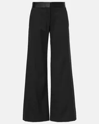 Victoria Beckham Pantaloni a gamba larga Side Panel Nero