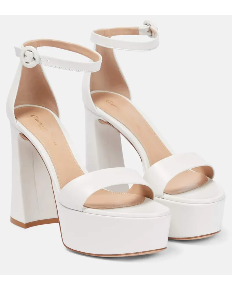 Gianvito Rossi Bridal - Sandali Holly con plateau Bianco