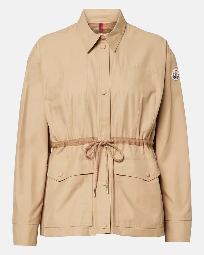 Moncler Giacca Saulon in twill di misto cotone Beige