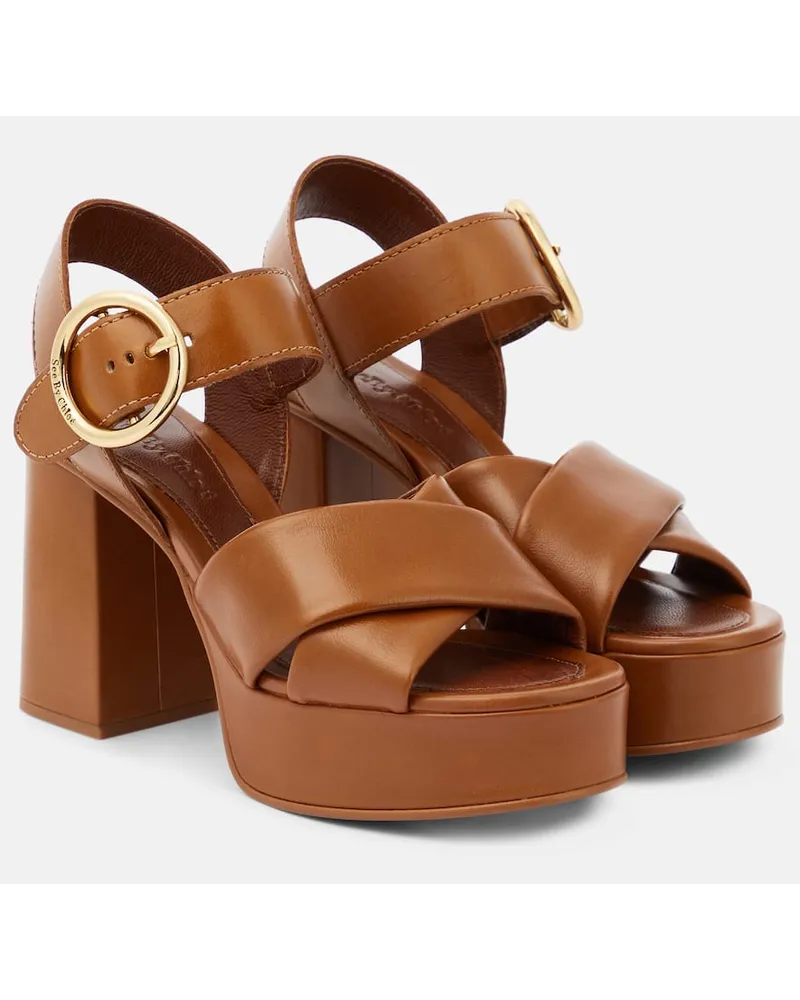 See by Chloé See By ChloÃ© Sandali Lyna in pelle con plateau Marrone