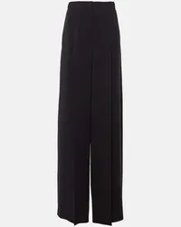 Max Mara Pantaloni a gamba larga in cady Nero