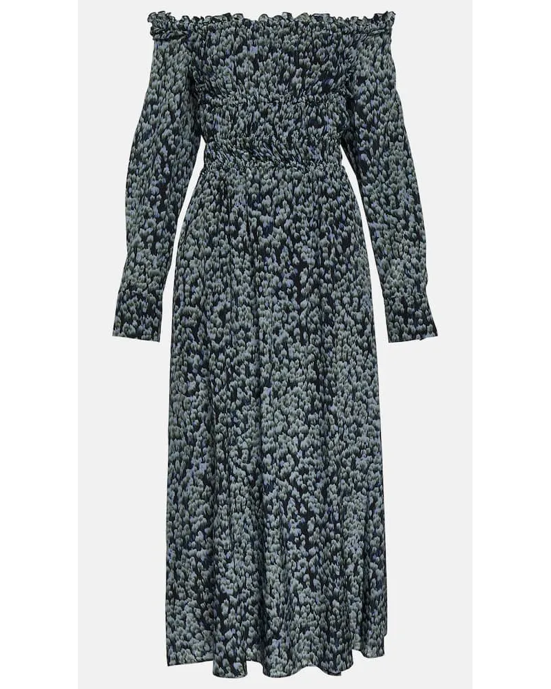 Altuzarra Abito midi Lillian in seta con stampa Multicolore