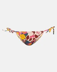 Eres Slip bikini Kaki con stampa Multicolore