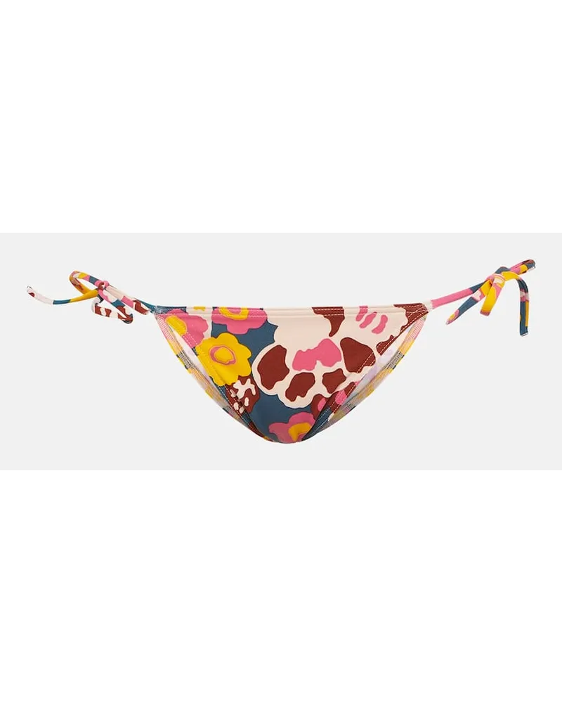 Eres Slip bikini Kaki con stampa Multicolore