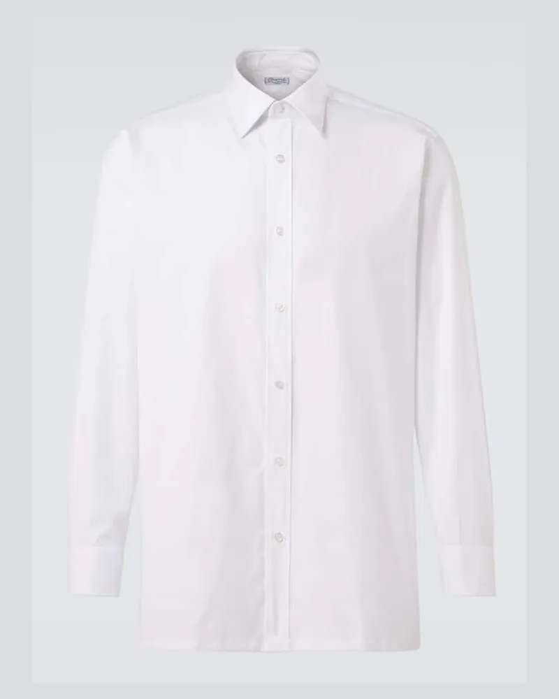 Charvet Camicia in popeline di cotone Bianco