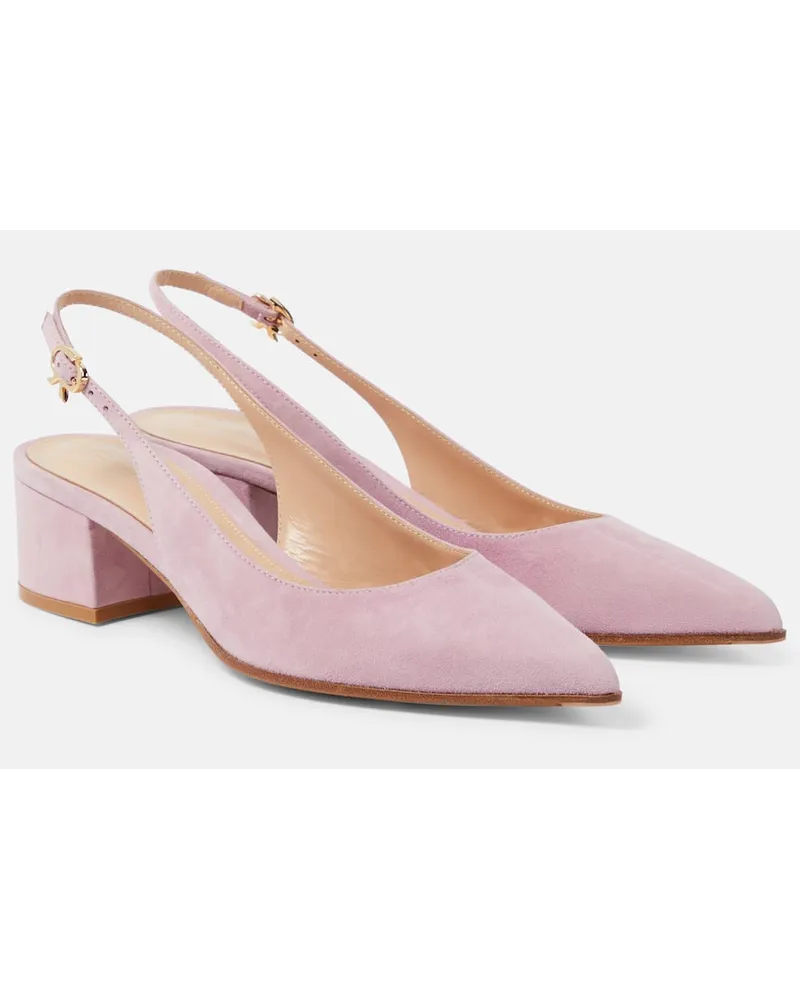 Gianvito Rossi Pumps slingback Piper 45 in suede Rosa