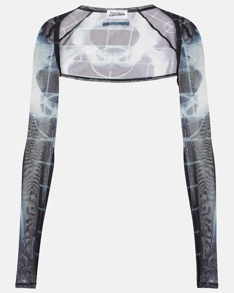 Jean Paul Gaultier Coprispalle The Black Squeletor in mesh Blu