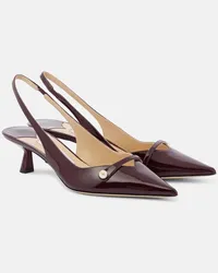 Jimmy Choo Pumps slingback Amita 45 in vernice Borgogna