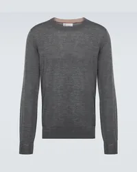 Brunello Cucinelli Pullover in lana e cashmere Marrone