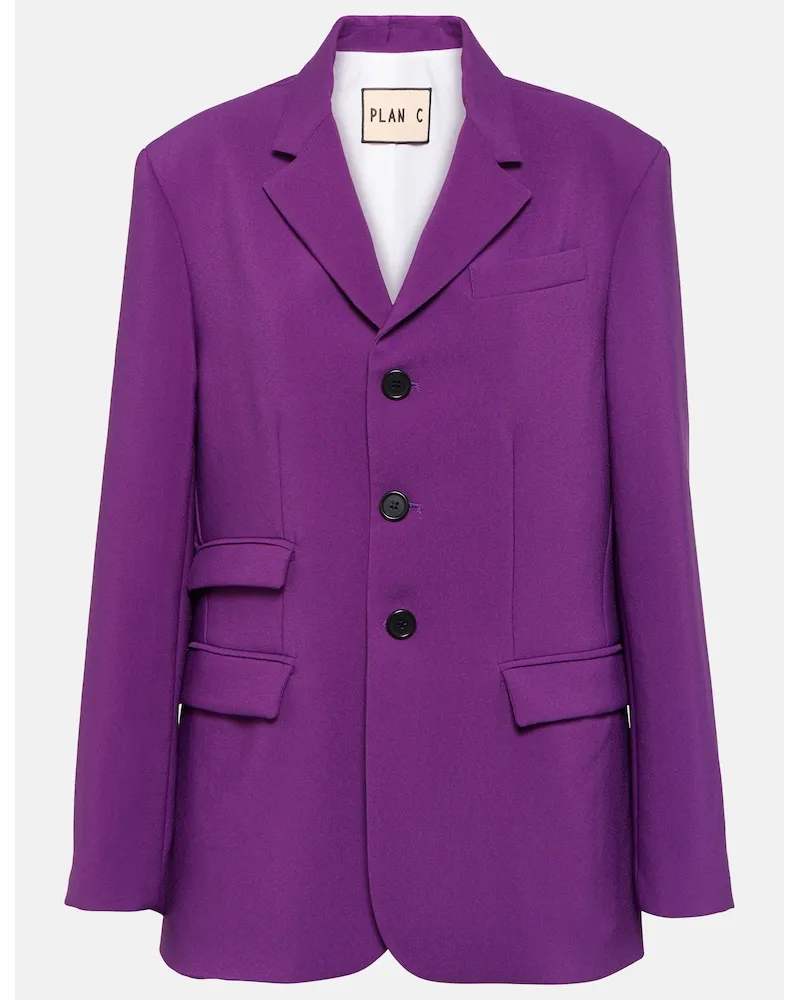 PLAN C Blazer in cady Viola