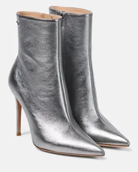 Gianvito Rossi Stivaletti in pelle metallizzata Metallizzato