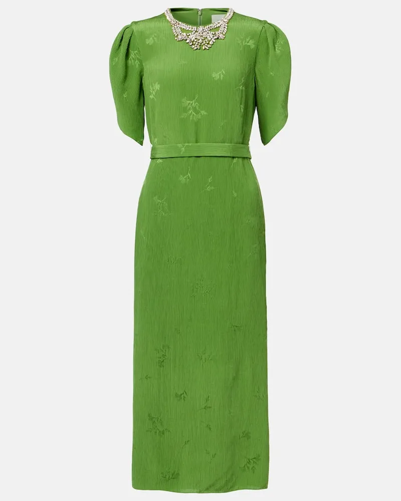 Erdem Abito da cocktail in jacquard Verde