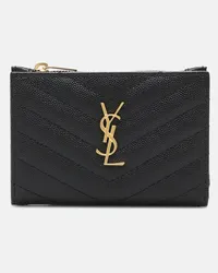 Saint Laurent Portafoglio Monogram in pelle Nero