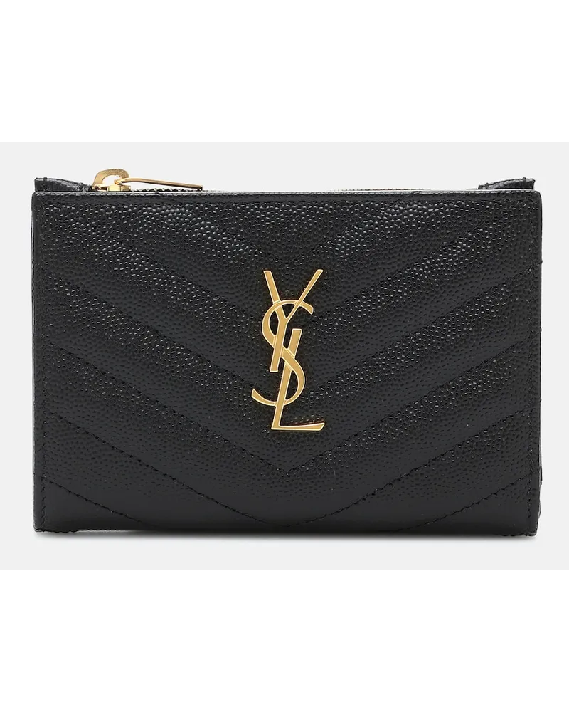 Saint Laurent Portafoglio Monogram in pelle Nero