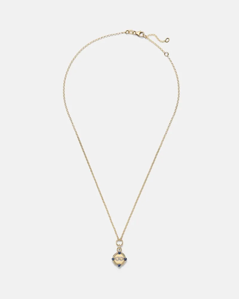 FOUNDRAE Collana Infinite Gratitude in oro 18kt con diamanti e zaffiri Oro